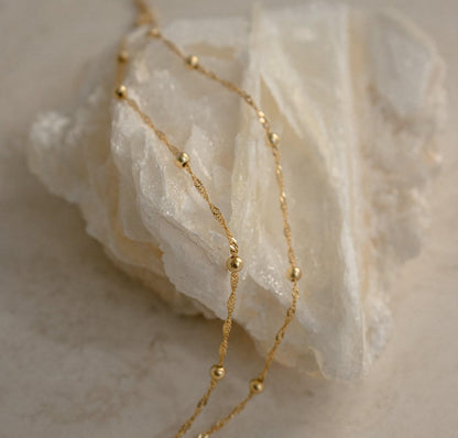 Delicate Bead Chain Bracelet for Everyday Wear