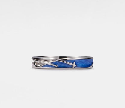 Shooting Star Couple Ring in Silver