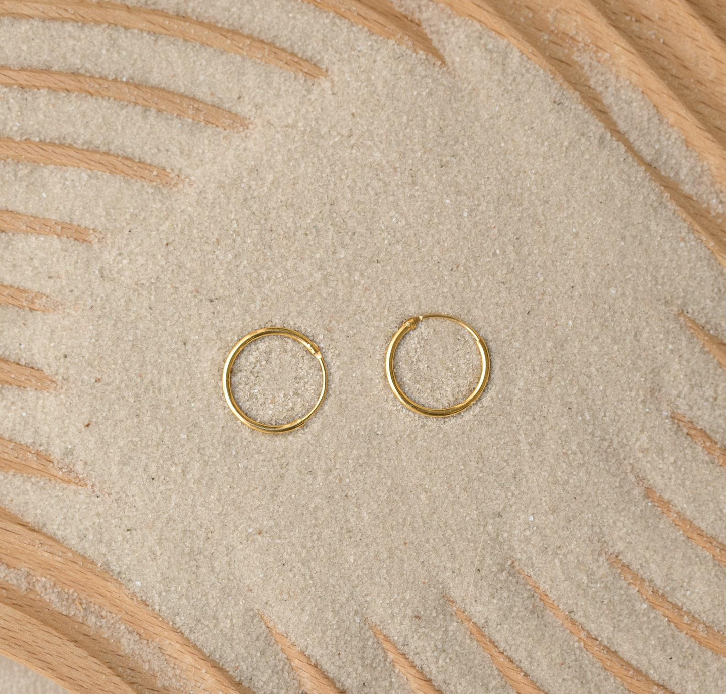 Personalized Gold Thin Hoop Earrings