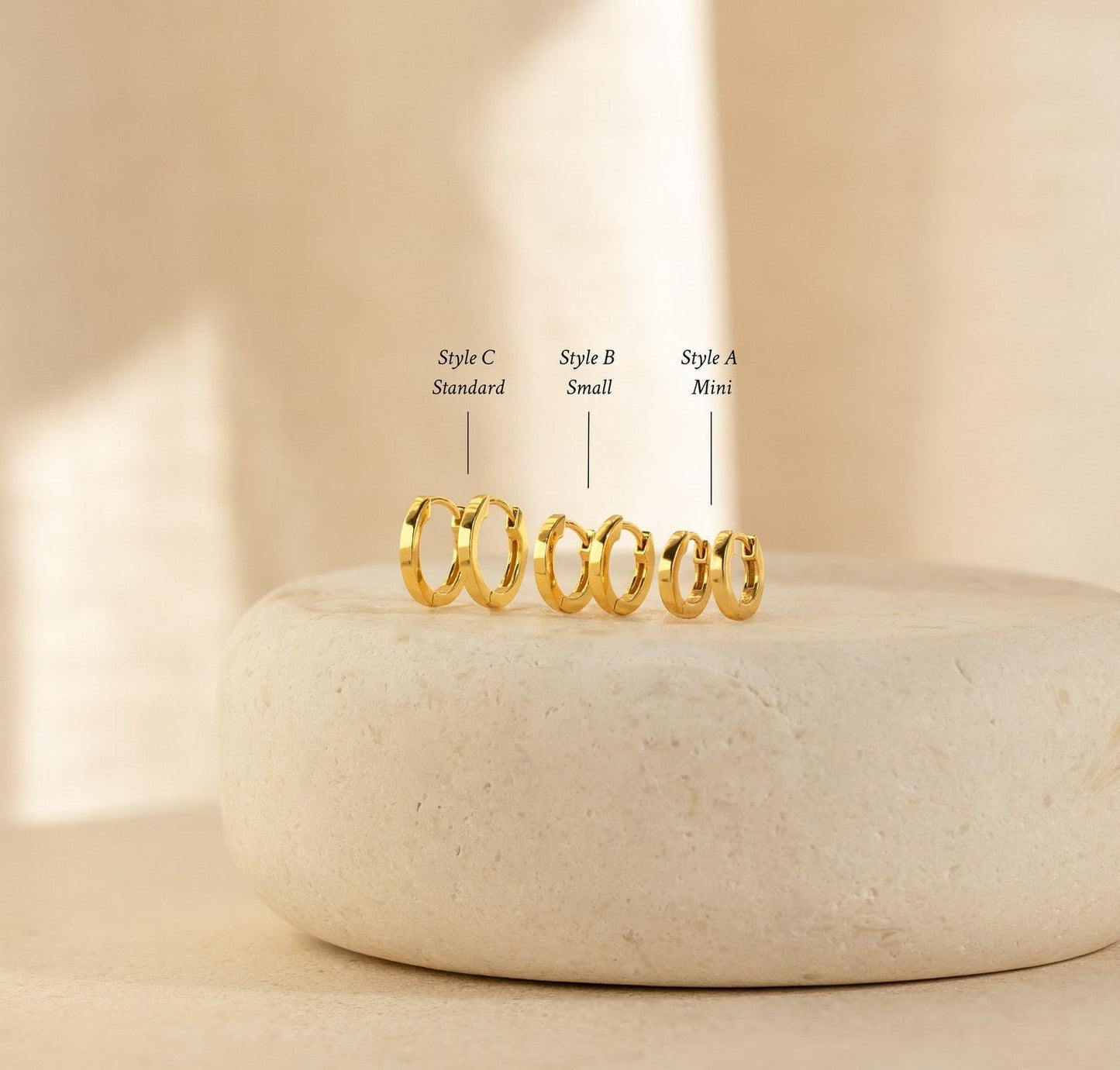 Minimalist Small Huggie Earrings Set