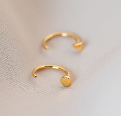 Dainty Mismatched Huggie Hoop Earrings