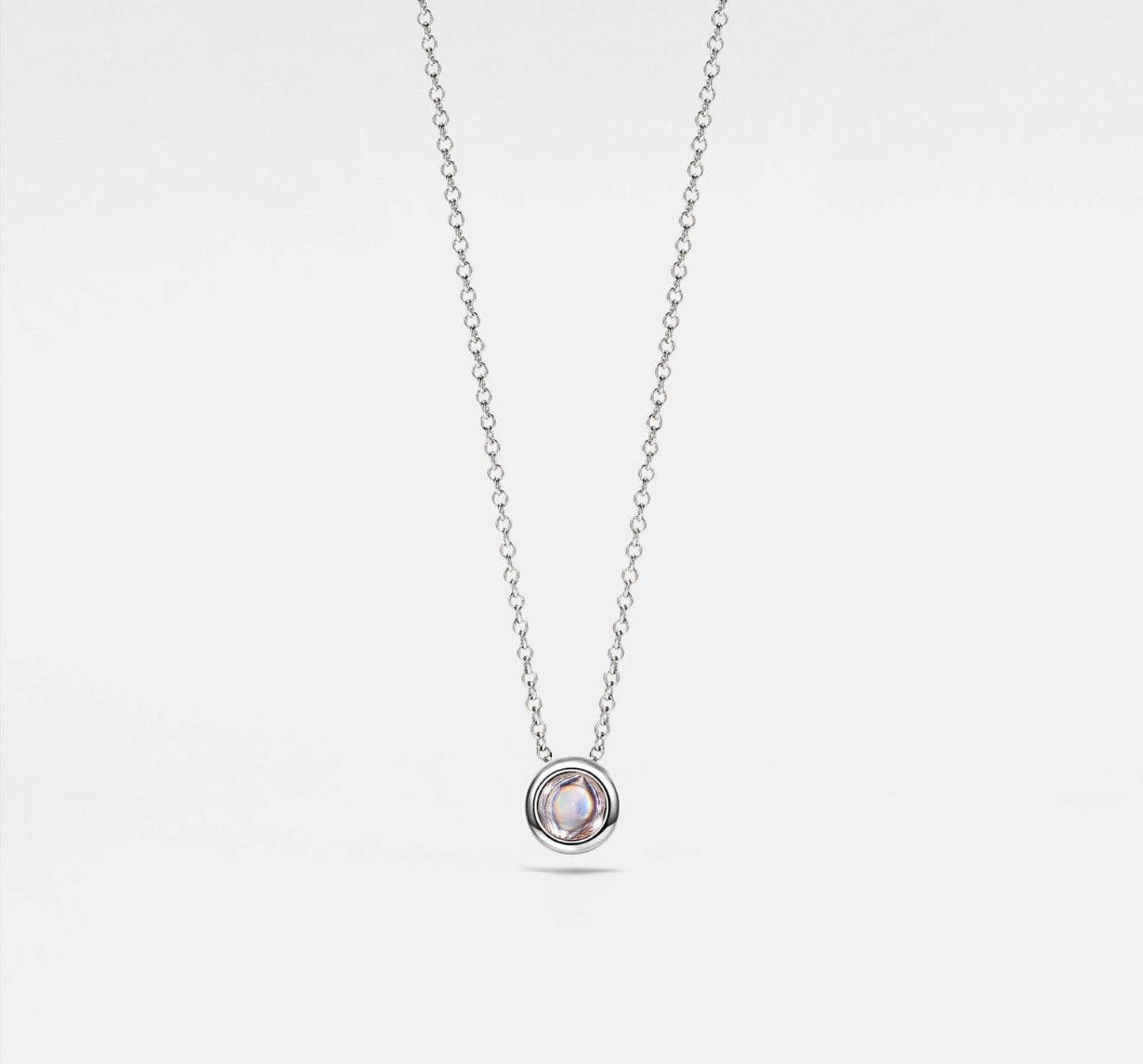 Custom Silver Bubble Projection Necklace