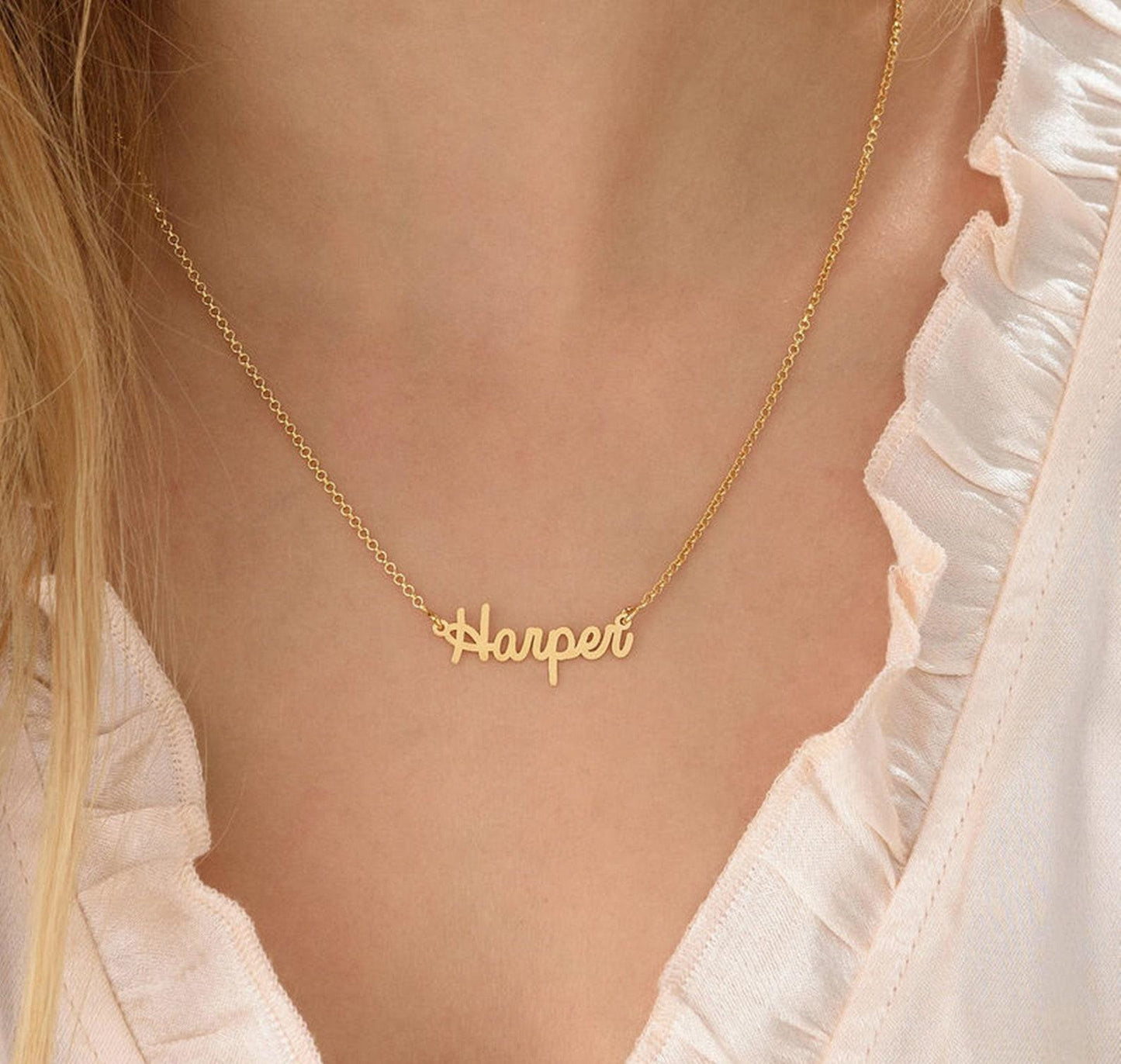 Personalized Rose Gold Name Necklace