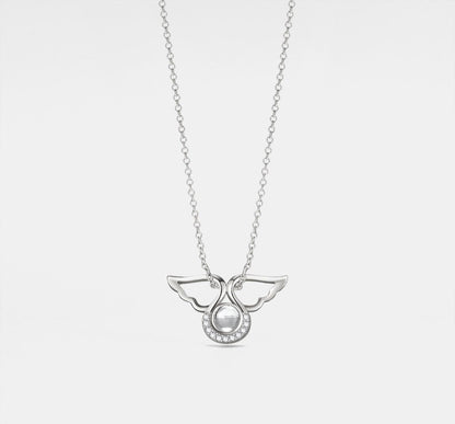 Customized Angel Wing Projection Necklace