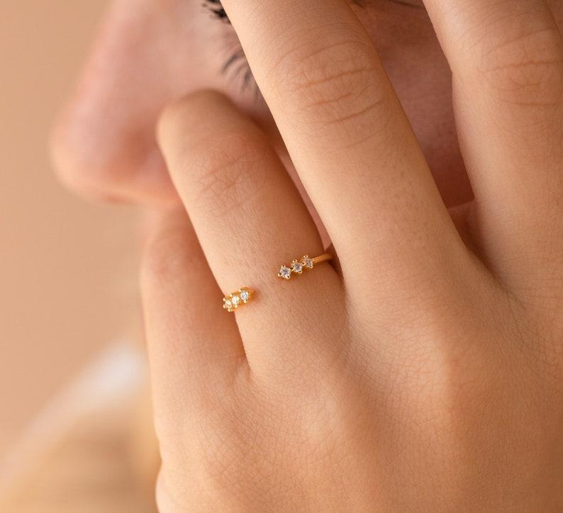 Dainty Open Diamond Stacking Ring