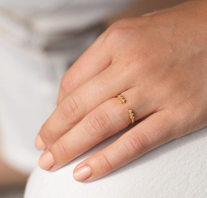 Dainty Open Diamond Stacking Ring