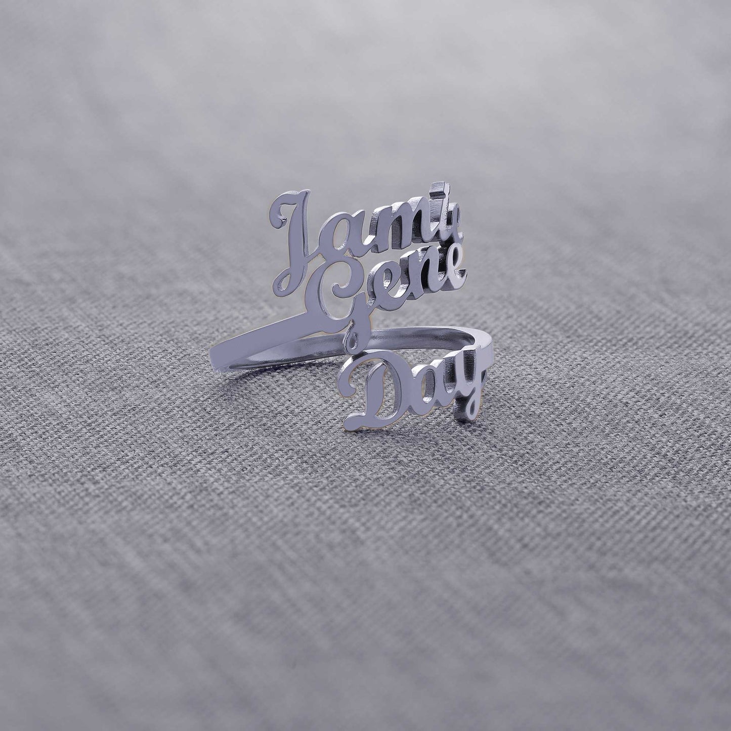 Personalized Triple Name Ring