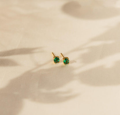 Personalized Birthstone Stud Earrings 4mm