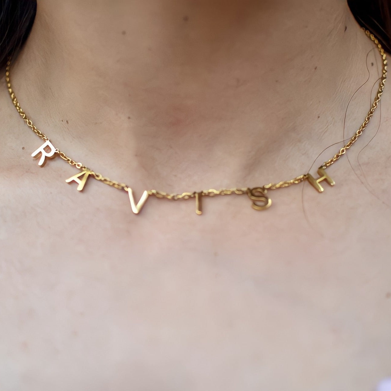 Personalized Spaced Letter Necklace