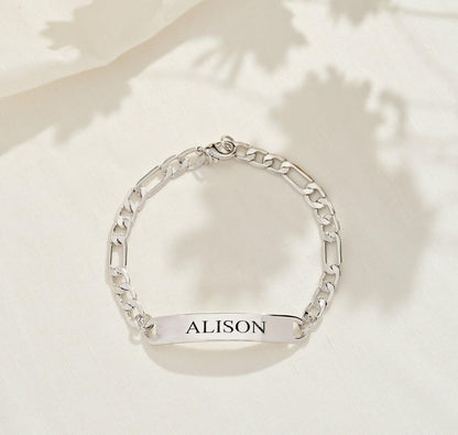 Personalized Men's Engraved Bracelet in Sterling Silver