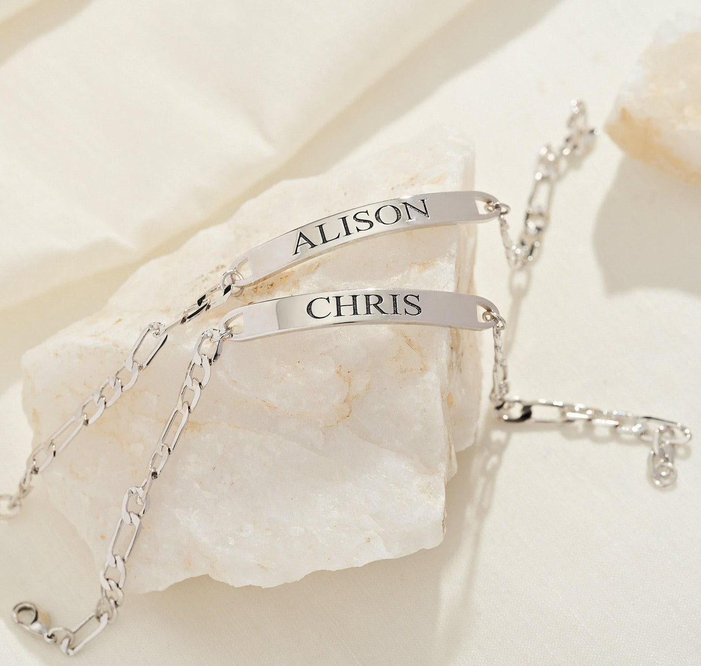 Personalized Men's Engraved Bracelet in Sterling Silver