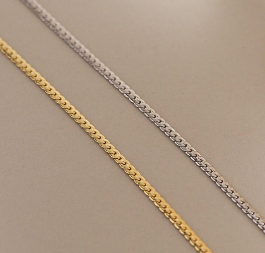 Thick Snake Chain Necklace in Silver and Gold