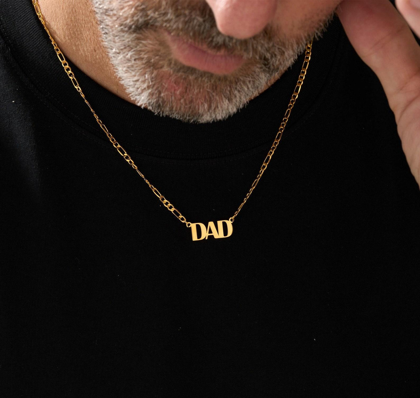 Personalized Gold Plated Dad Necklace