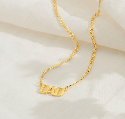 Personalized Gold Plated Dad Necklace