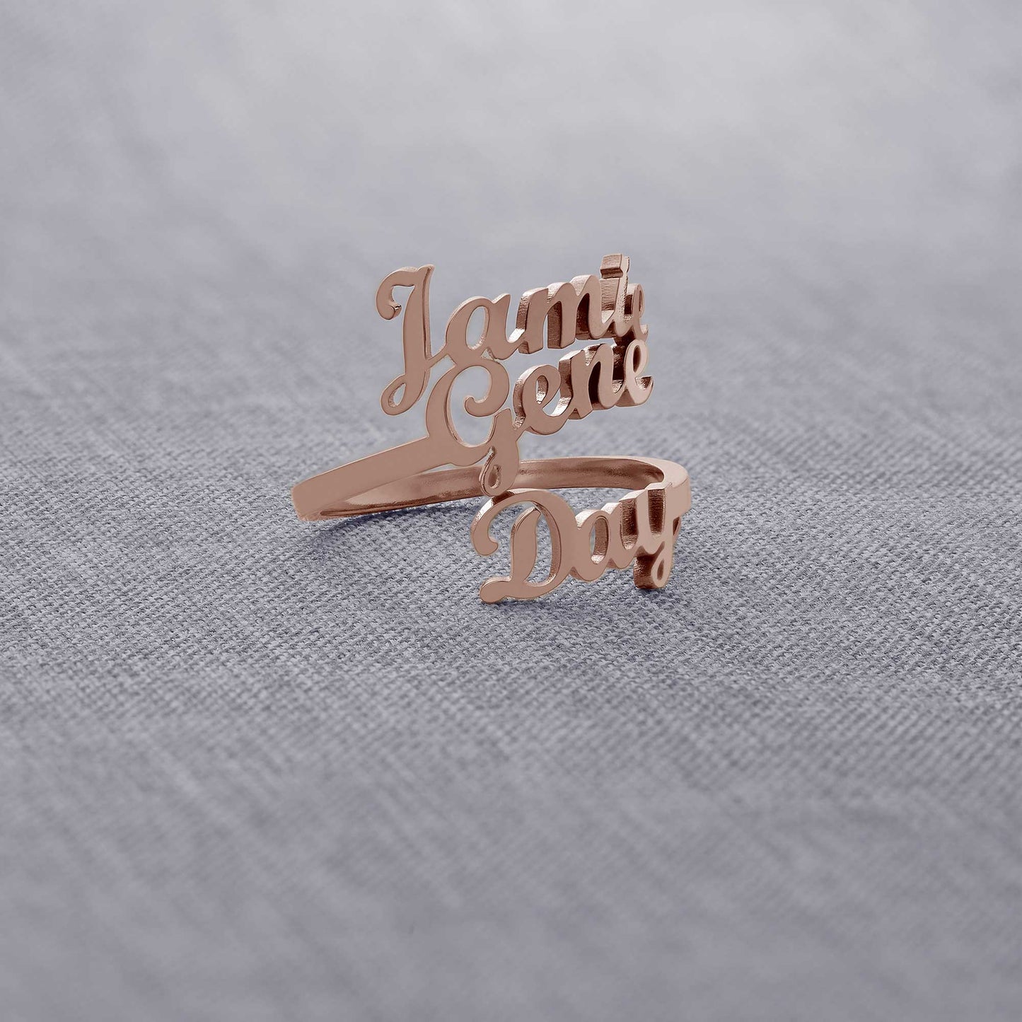 Personalized Triple Name Ring