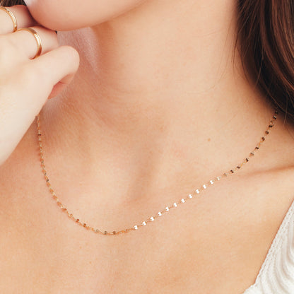 Mini Lace Chain in 14k Gold