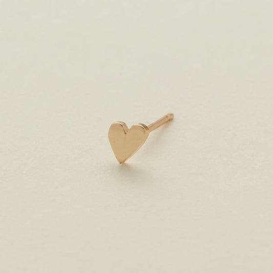 Personalized Heart Single Stud Earring