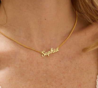 Personalized 18K Gold Plated Name Necklace