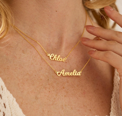 Personalized Gold Layered Name Necklace