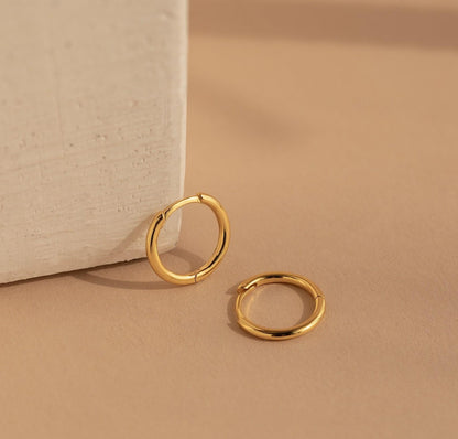 Gold and Silver Stacking Hoop Earrings Set