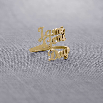 Personalized Triple Name Ring