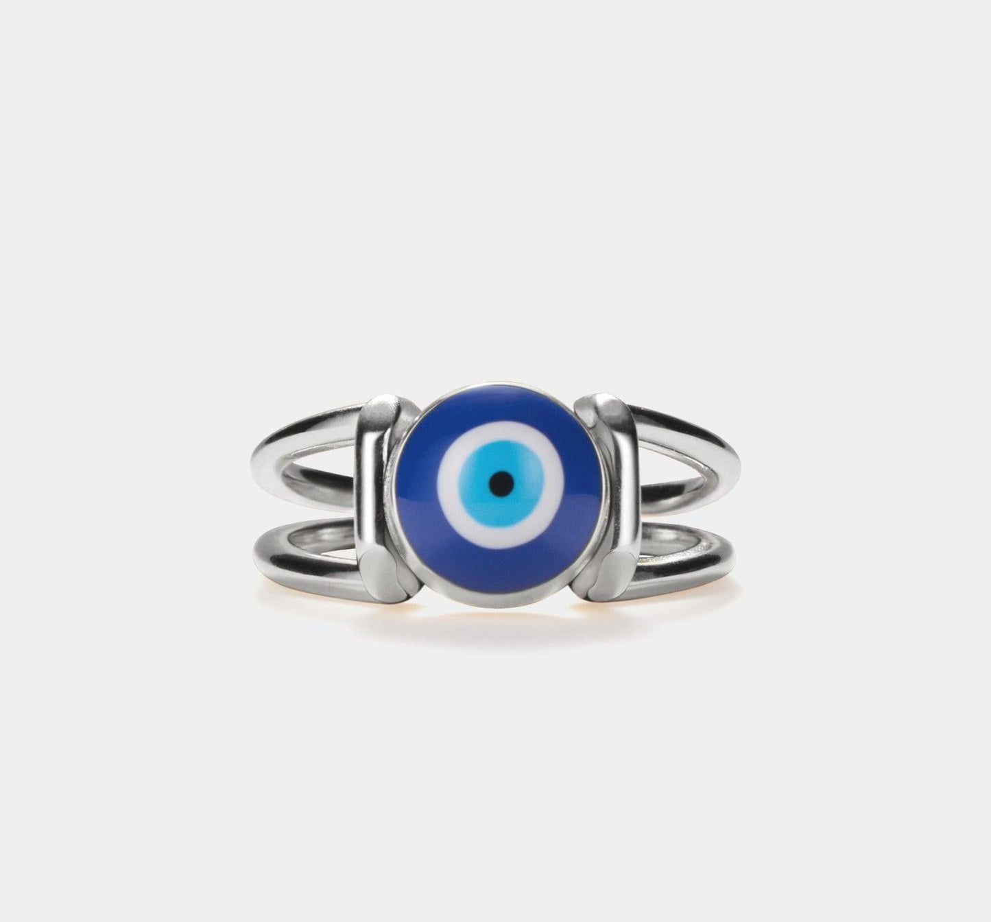 Turkish Blue Eye Gold Stacking Ring