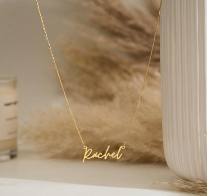 Personalized Dainty Name Necklace with Box Chain