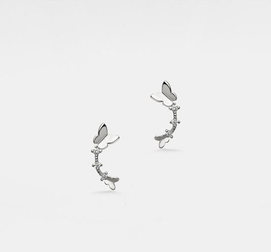 Dainty Gold Butterfly Stud Earrings