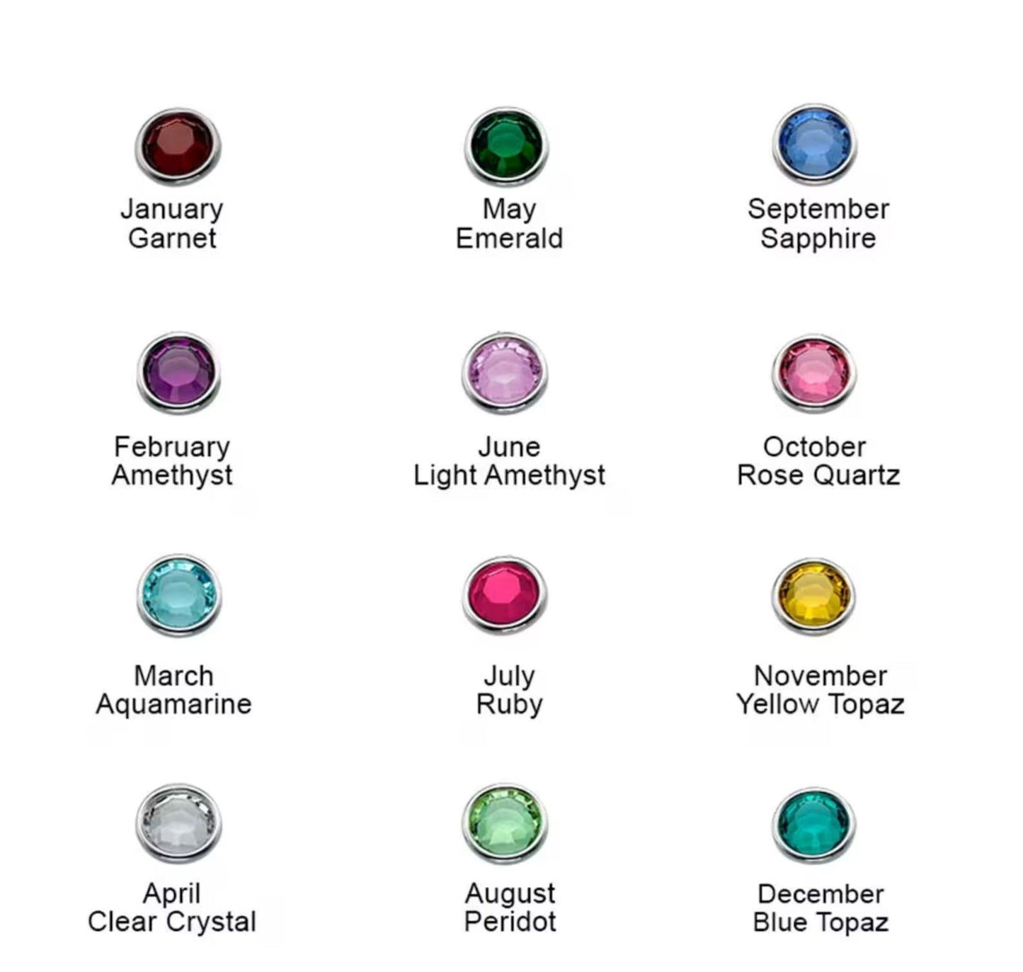 Personalized Birthstone Heart Necklace