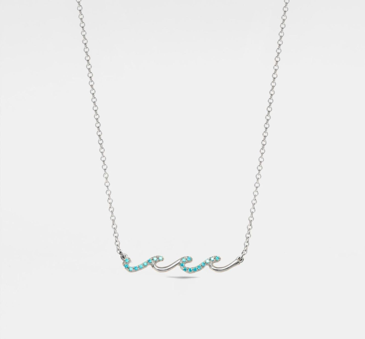 Dainty Gold Ocean Wave Pendant Necklace