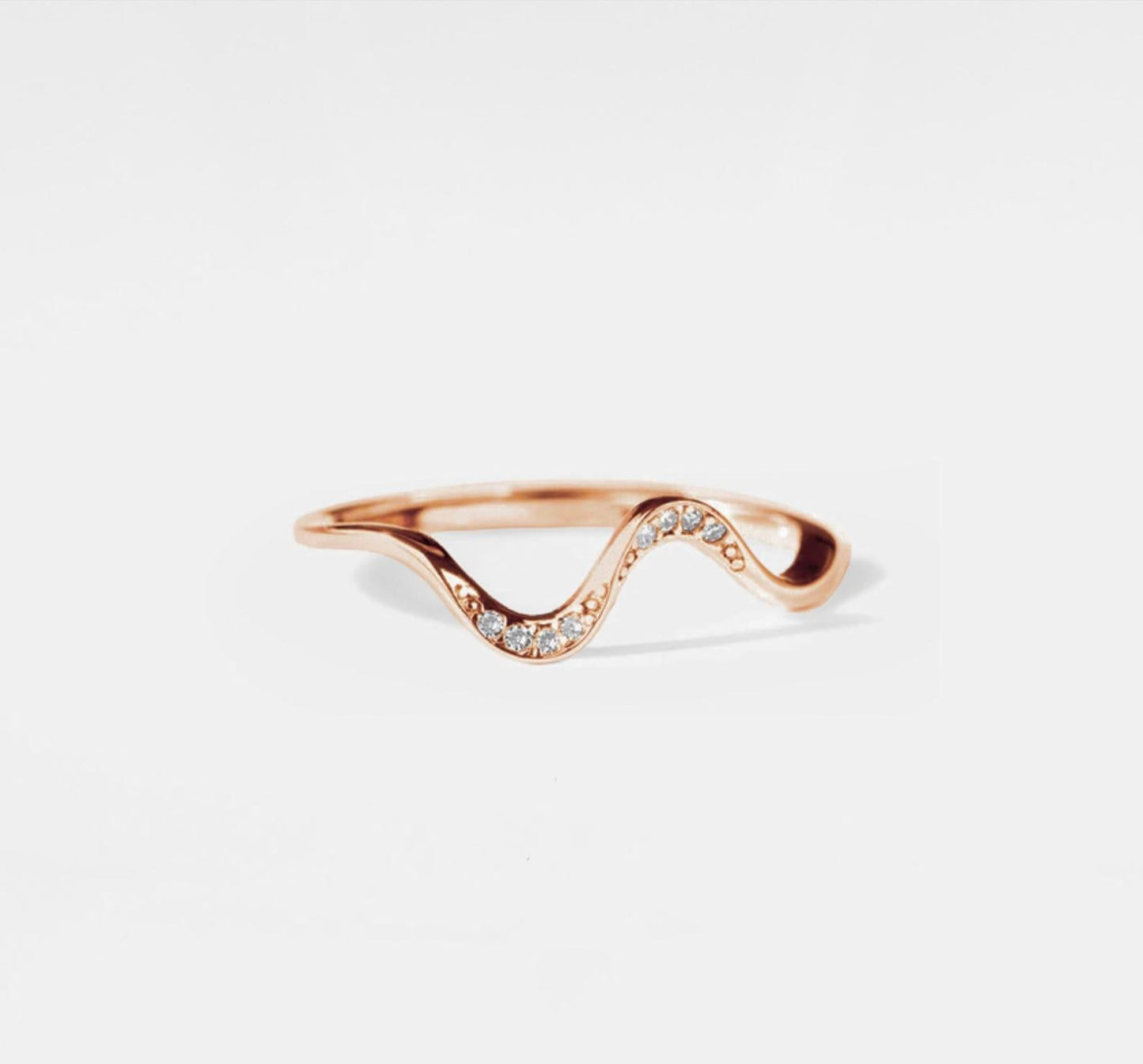 Dainty Gold Sea Wave Stacking Ring