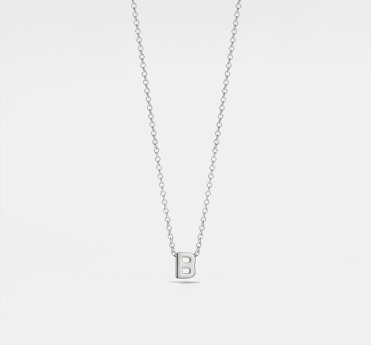 Custom Initial Charm Necklace in Sterling Silver