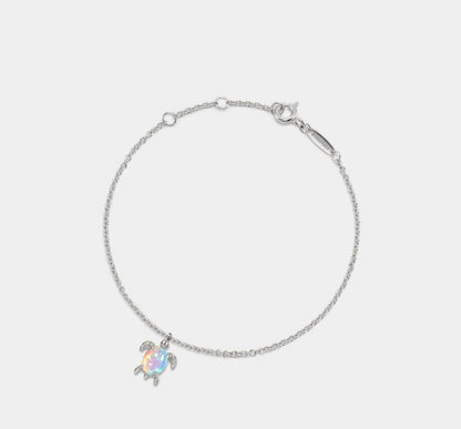 Opal Sea Turtle Bracelet in Sterling Silver