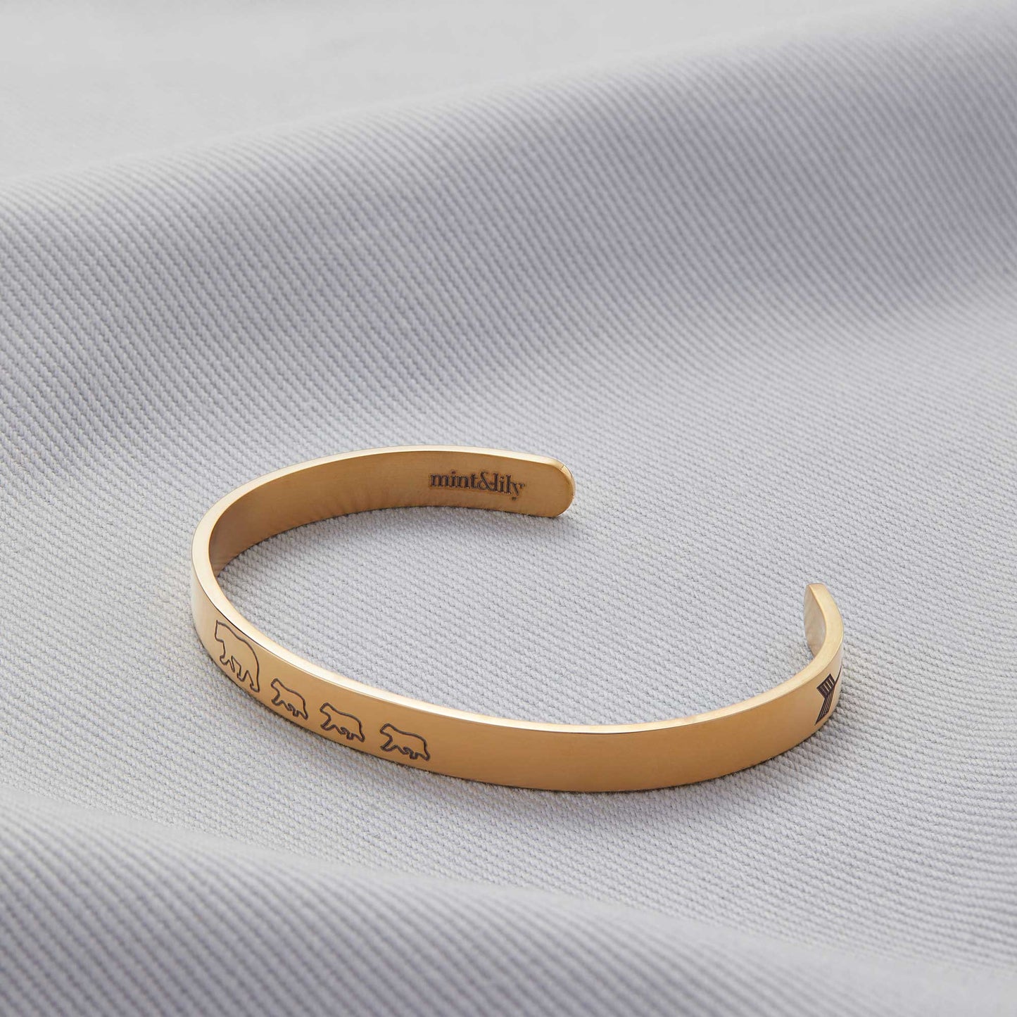 Engraved Mama Bear Cuff Bracelet