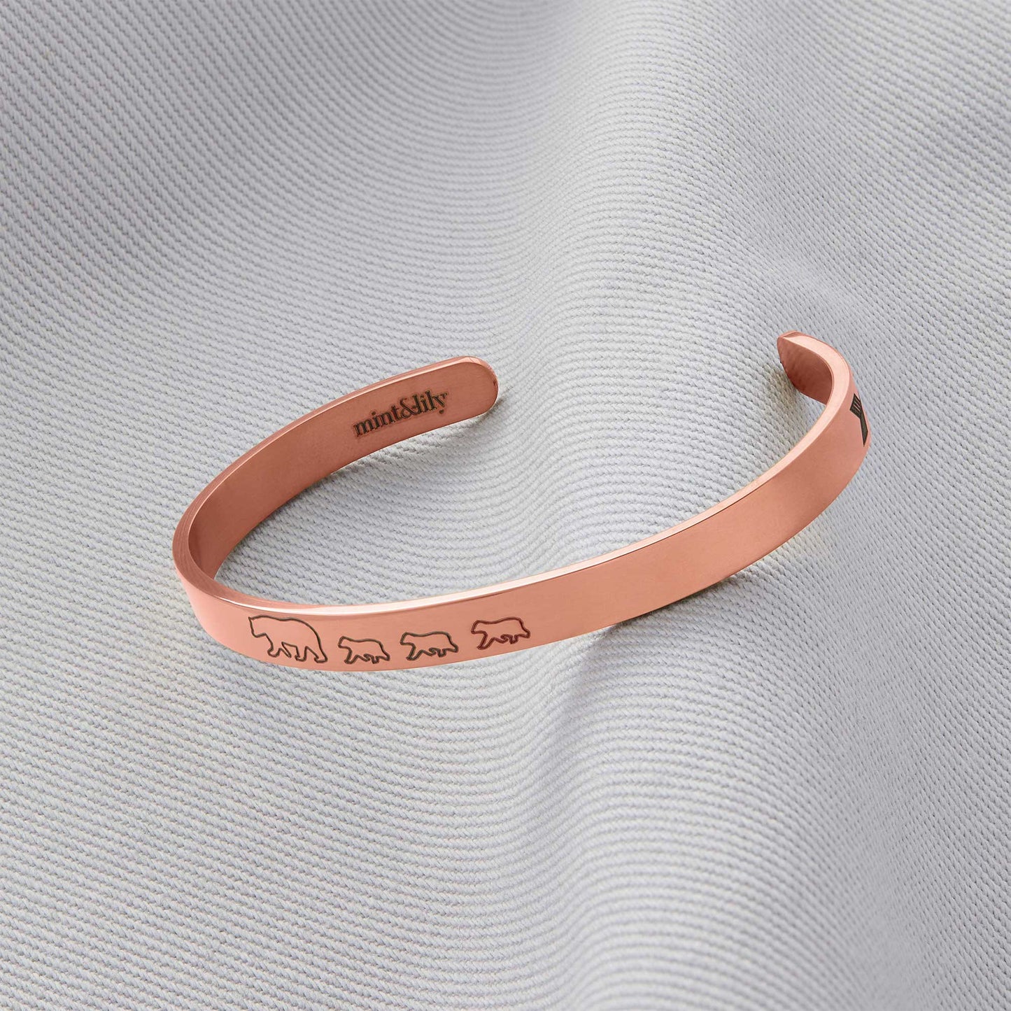 Engraved Mama Bear Cuff Bracelet