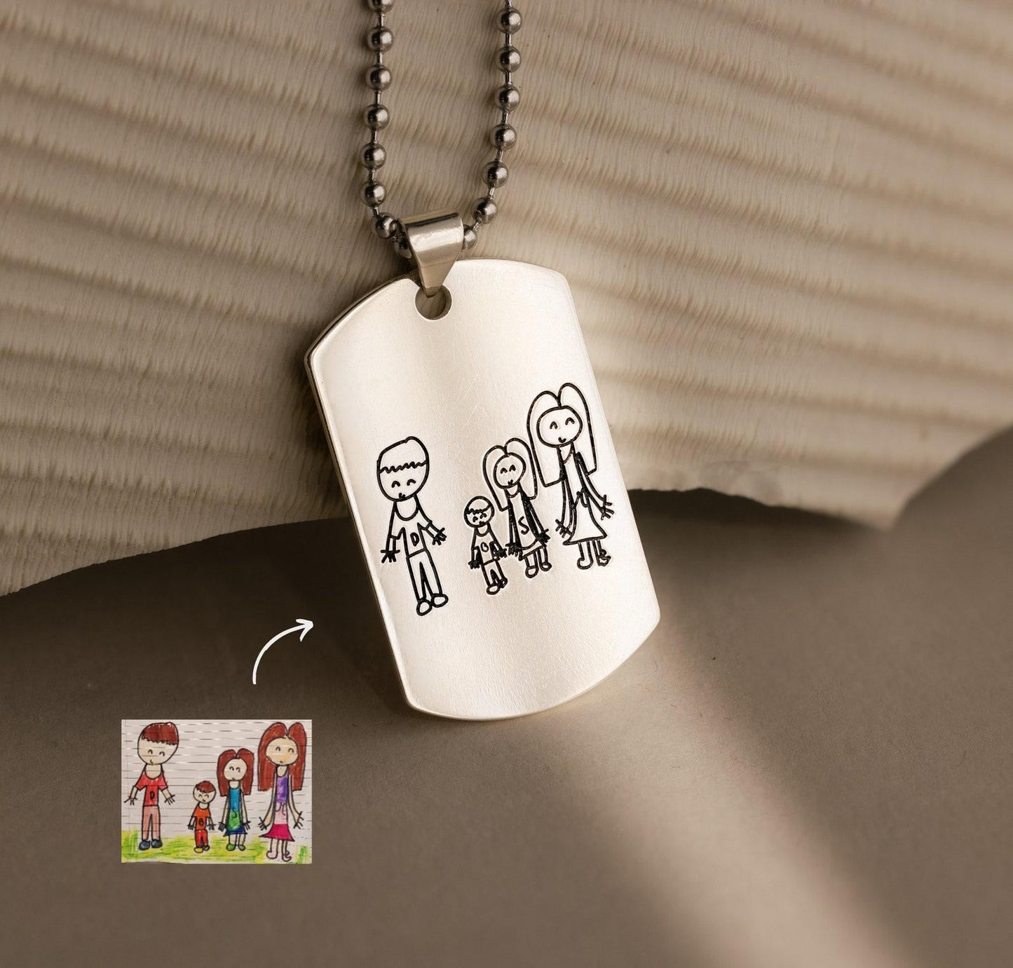 Personalized Engraved Men's Dog Tag Necklace