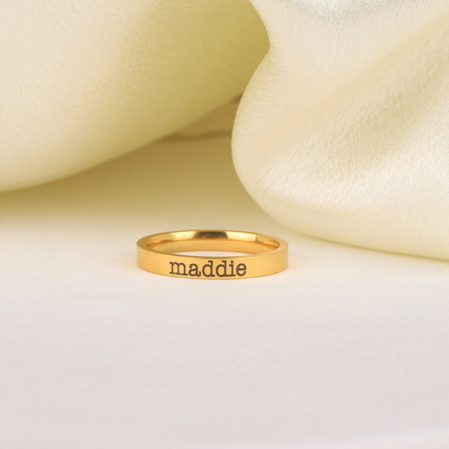 Personalized Stackable Name Ring 3mm Band