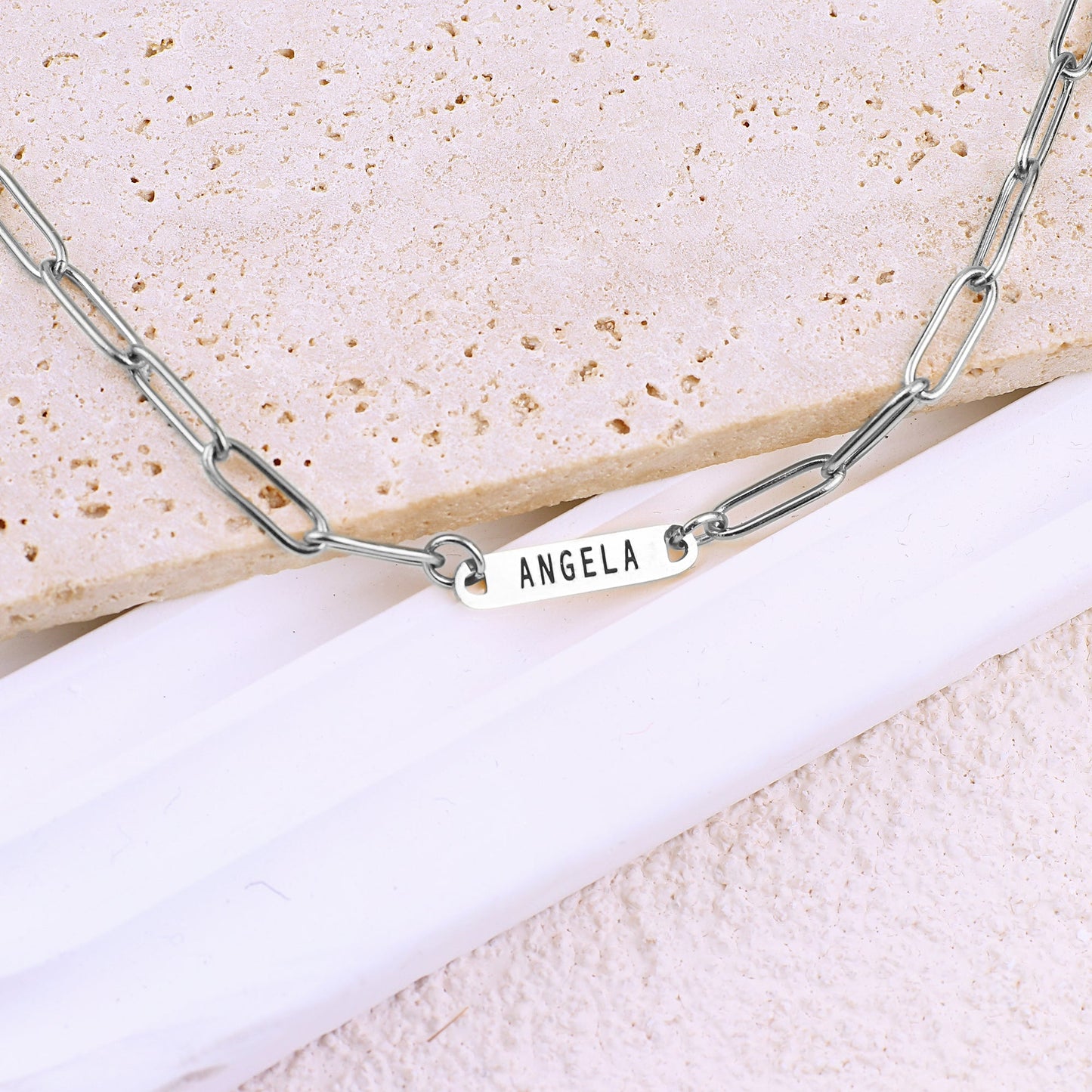 Personalized Paperclip Name Necklace