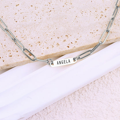 Personalized Paperclip Name Necklace