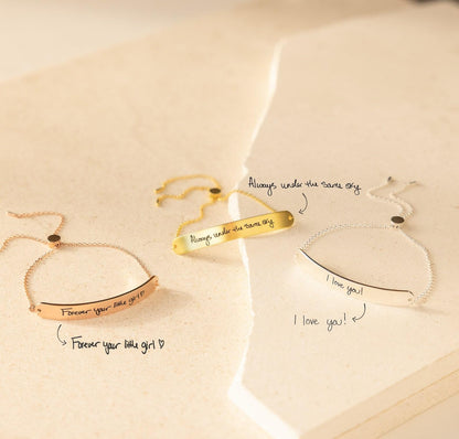 Personalized Handwriting Stackable Bracelet