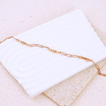 Personalized Paperclip Name Necklace