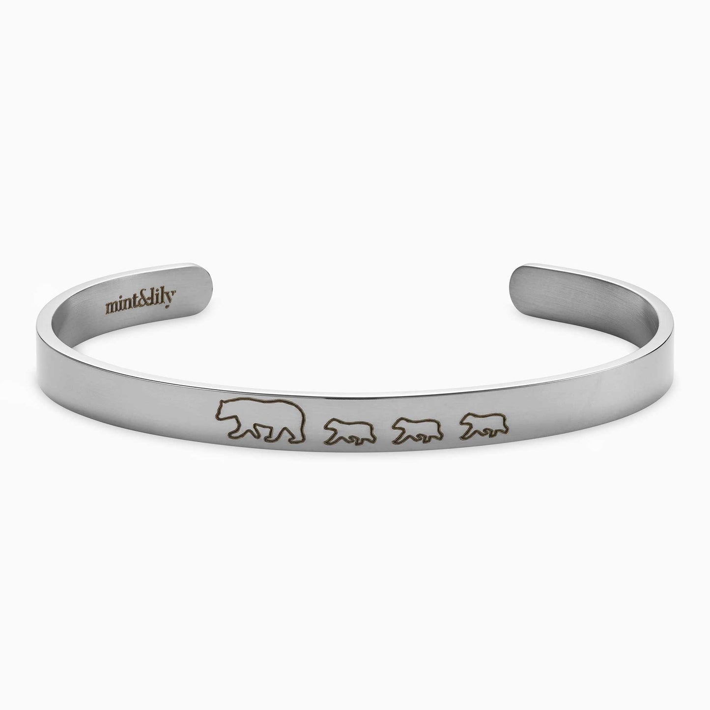 Engraved Mama Bear Cuff Bracelet