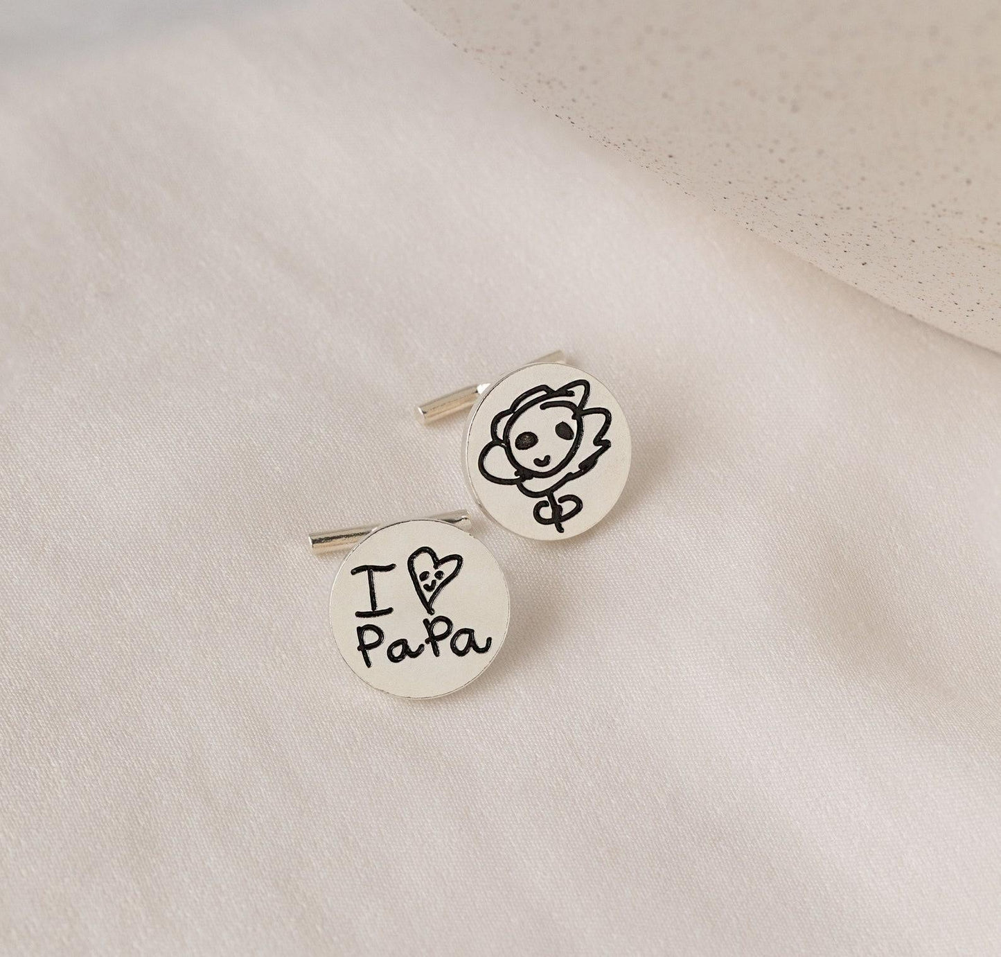 Custom Engraved Handwriting Cufflinks