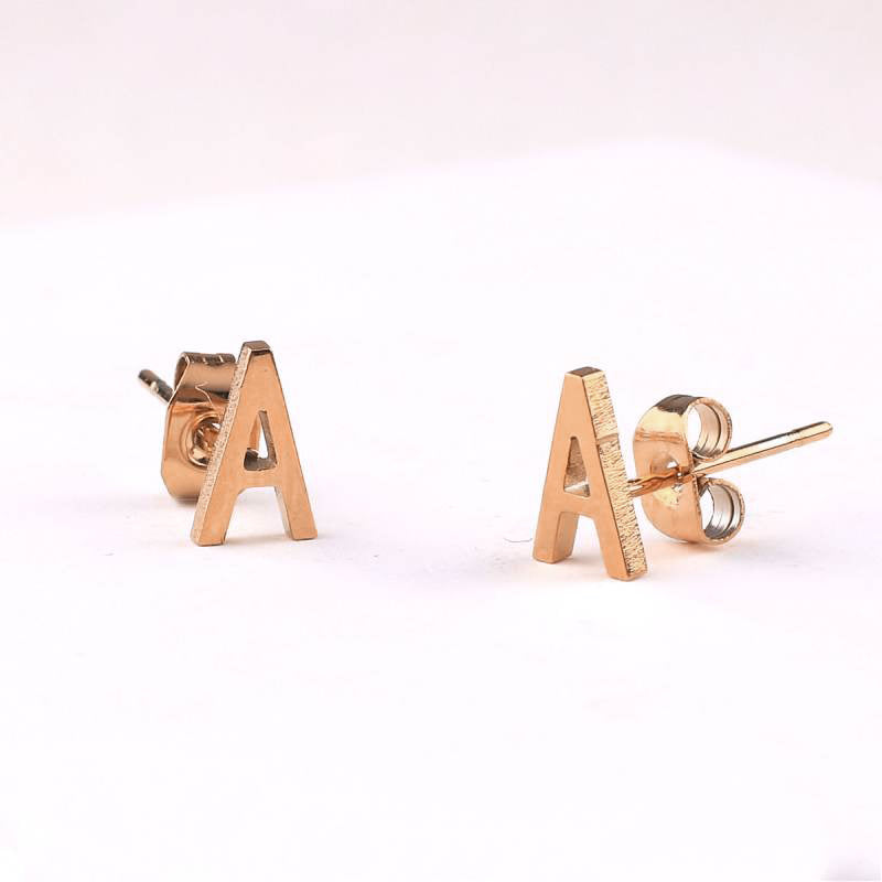 Personalized Skinny Initial Earrings