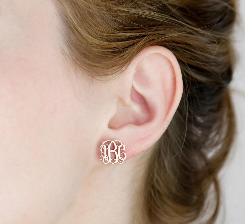 Personalized Monogram Minimalist Earrings