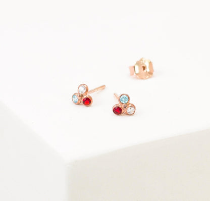 Personalized Minimalist Birthstone Earrings