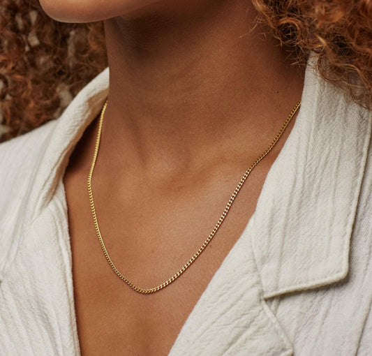 Dainty Layering Curb Chain Necklace