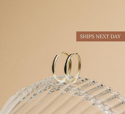 Medium Gold Hoop Earrings