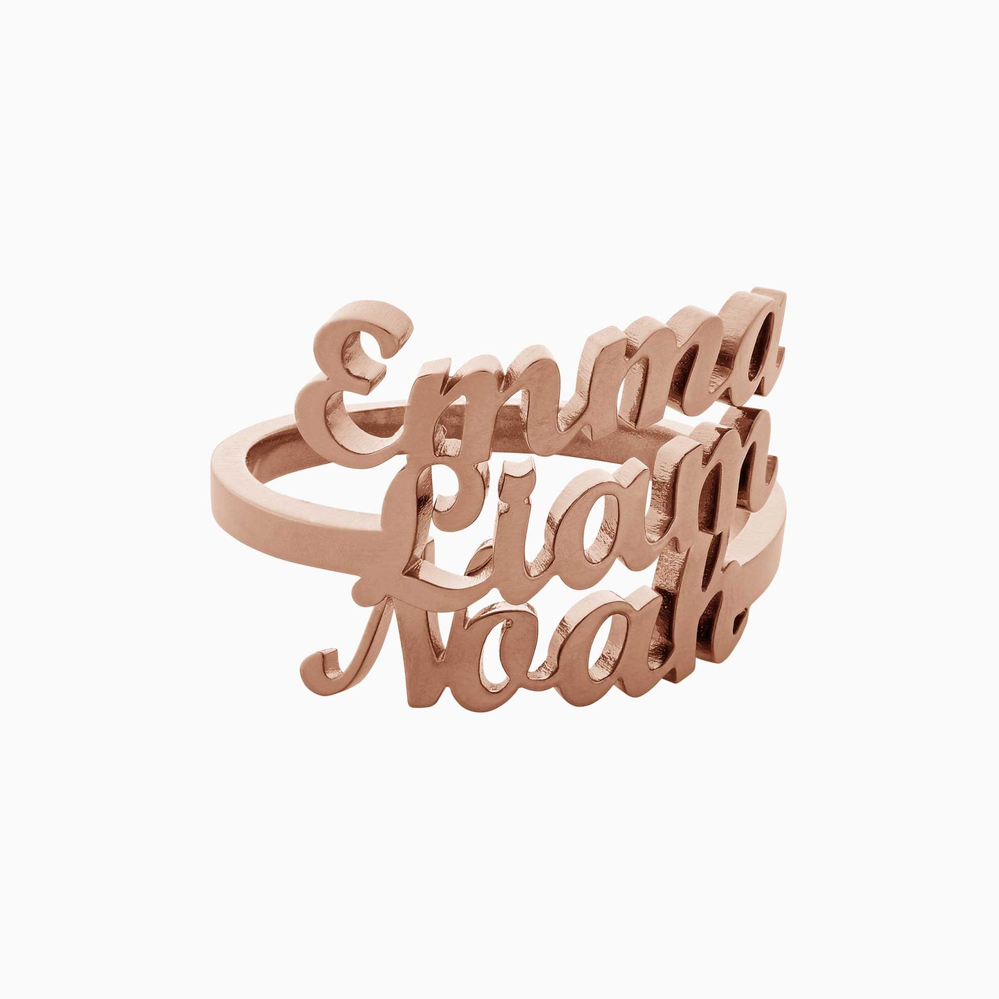 Personalized Triple Name Ring