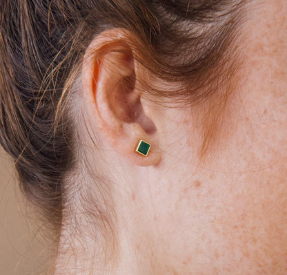 Malachite Stud Earrings